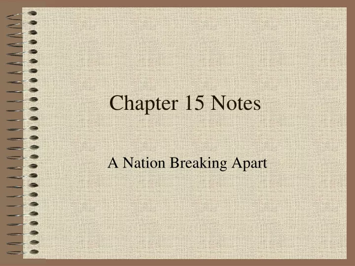 chapter 15 notes