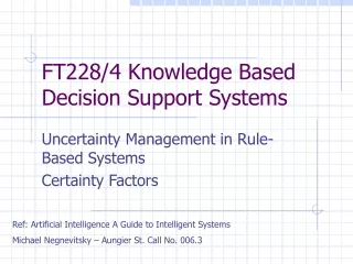 FT228/4 Knowledge Based Decision Support Systems