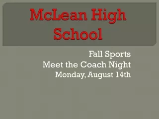 McLean High School