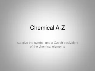 Chemical  A - Z