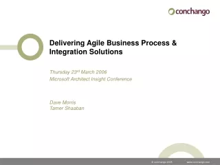 Delivering Agile Business Process &amp; Integration Solutions