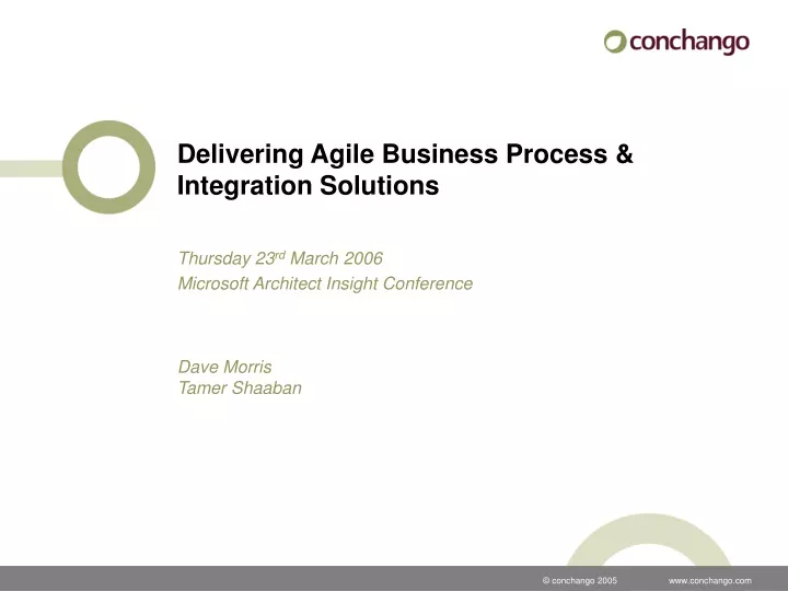 delivering agile business process integration solutions