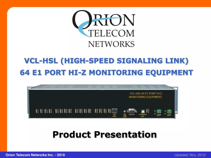 vcl hsl high speed signaling link 64 e1 port