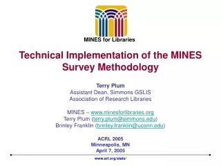Technical Implementation of the MINES Survey Methodology