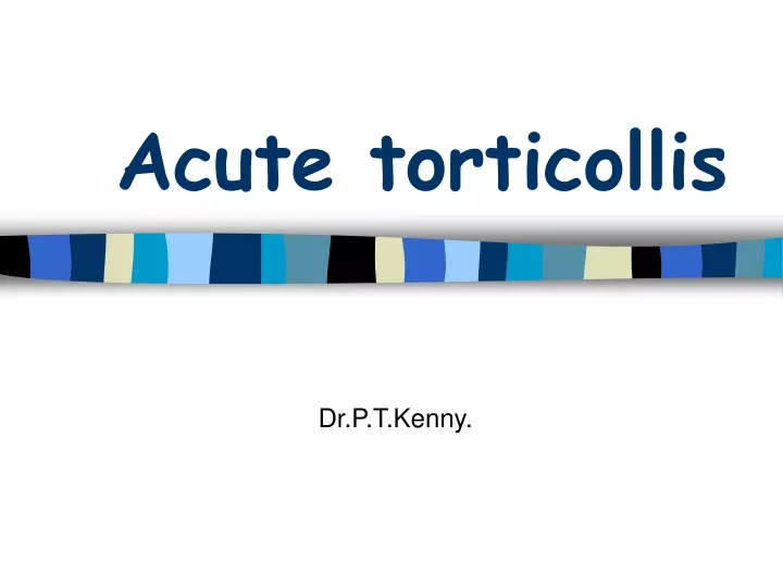 acute torticollis