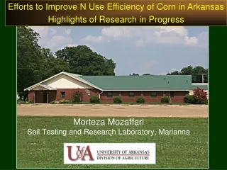 Morteza Mozaffari Soil Testing and Research Laboratory, Marianna