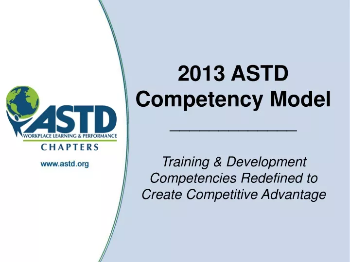 2013 astd competency model training development