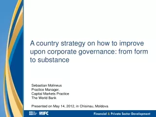 A country strategy on how to improve upon corporate governance: from form to substance