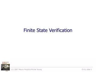 Finite State Verification