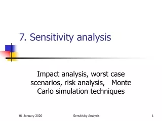 7.  Sensitivity analysis