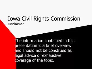 Iowa Civil Rights Commission Disclaimer