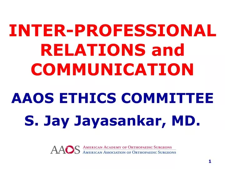 inter professional relations and communication