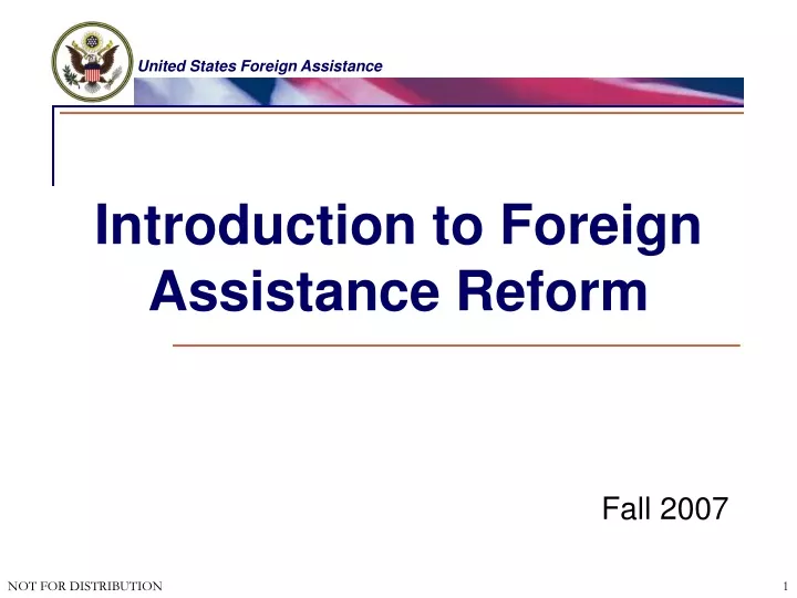 introduction to foreign assistance reform