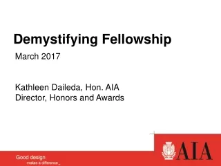 Demystifying Fellowship