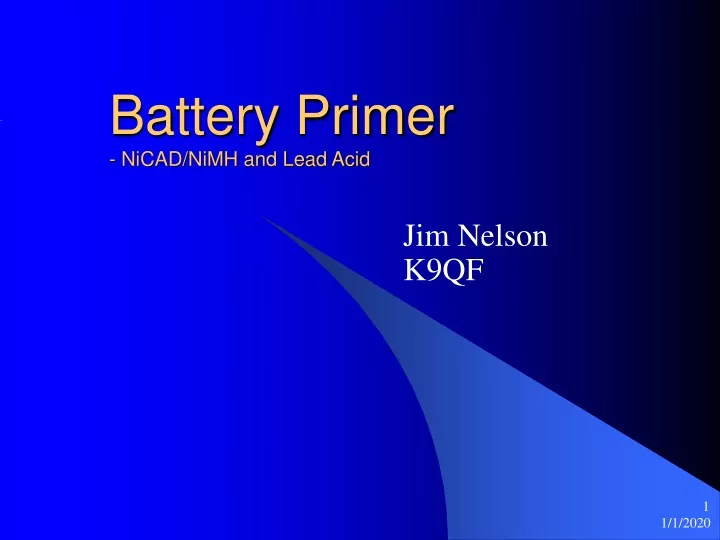 battery primer nicad nimh and lead acid