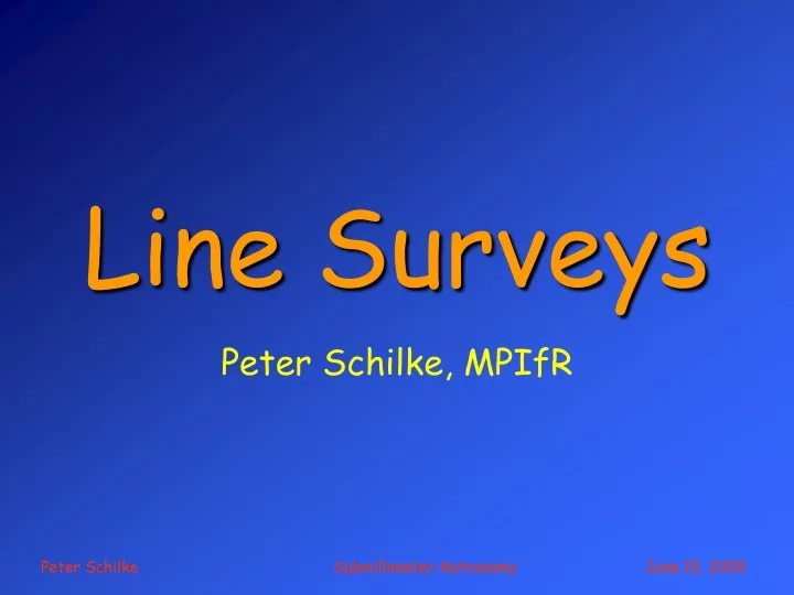 line surveys