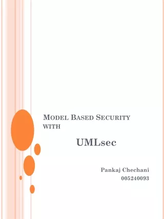 Model Based Security with
