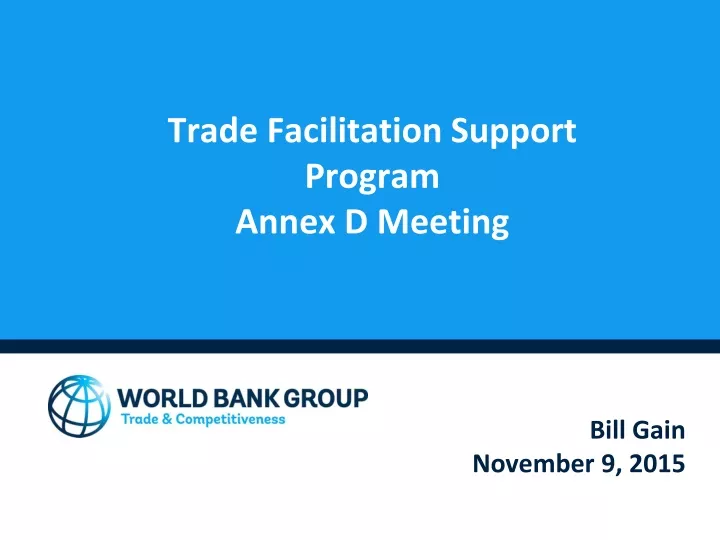 trade facilitation support program annex d meeting