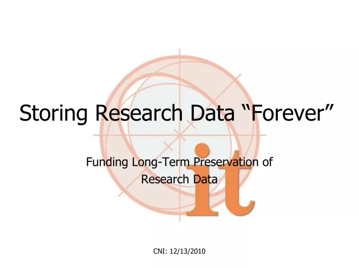 storing research data forever