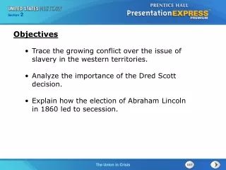 Trace the growing conflict over the issue of slavery in the western territories.