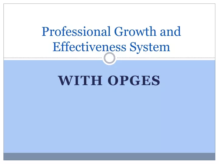 professional growth and effectiveness system