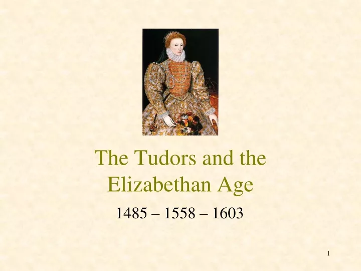 the tudors and the elizabethan age