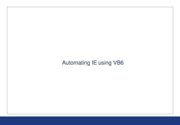 automating ie using vb6