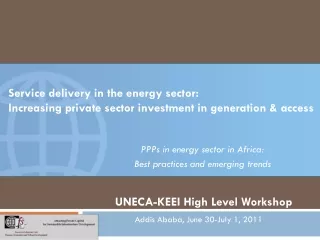 Service delivery in the energy sector: