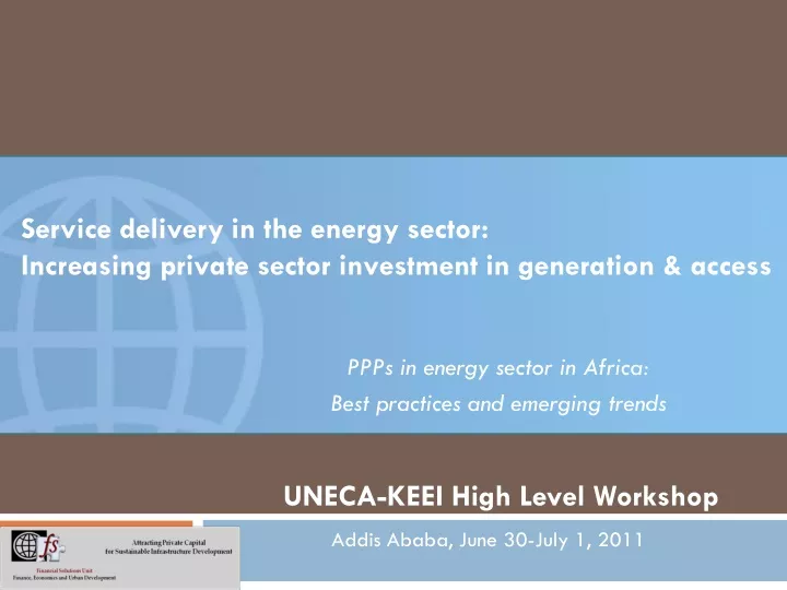 service delivery in the energy sector increasing