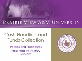Cash Handling and Funds Collection