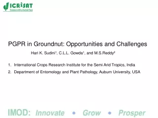 PGPR in Groundnut: Opportunities and Challenges