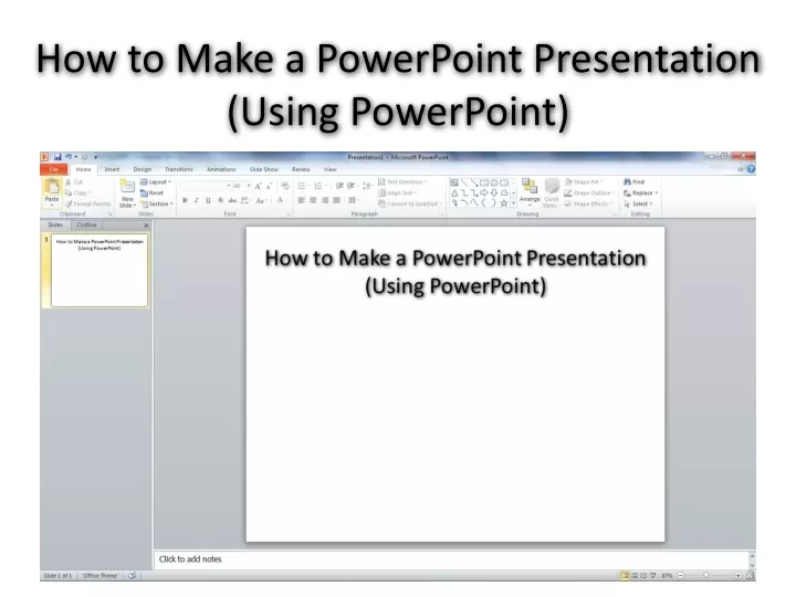 how to make a powerpoint presentation using powerpoint