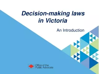 Decision-making  laws in Victoria