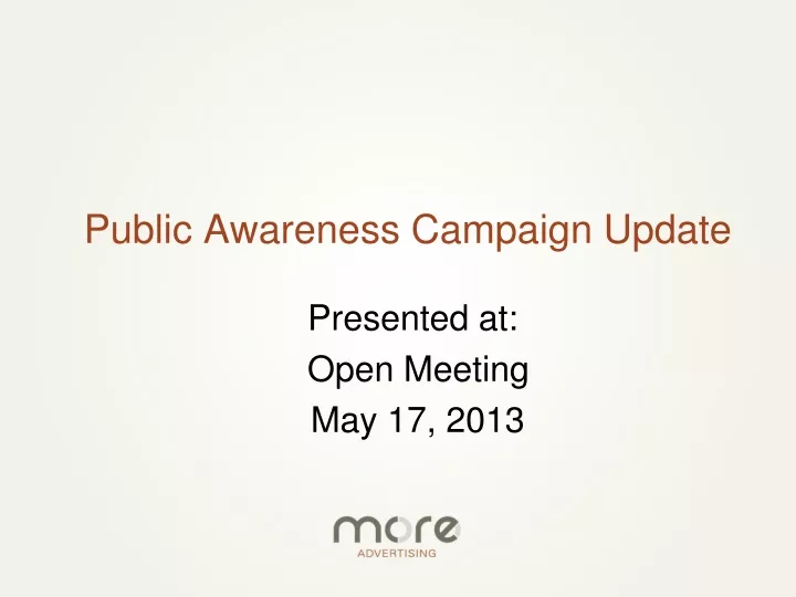 presented at open meeting may 17 2013