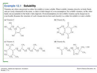 Example 12.1 Solubility