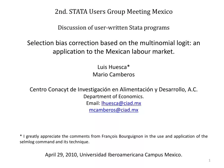 2nd stata users group meeting mexico discussion