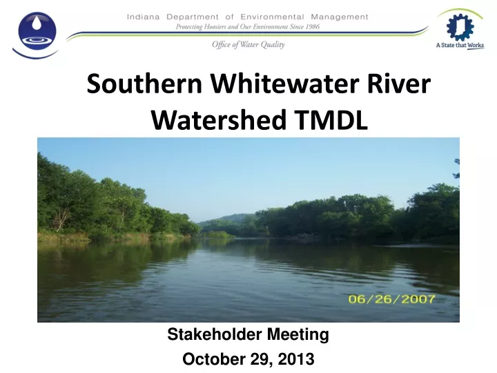southern whitewater river watershed tmdl