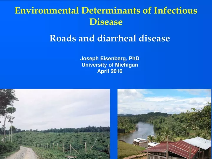environmental determinants of infectious disease