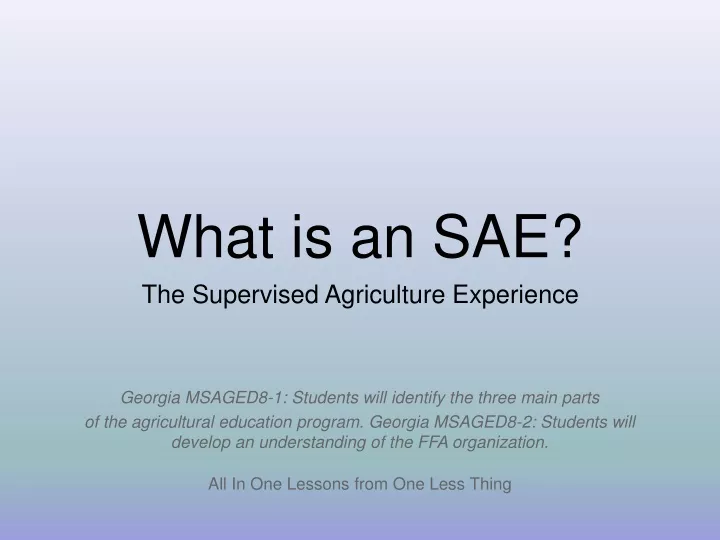 what is an sae