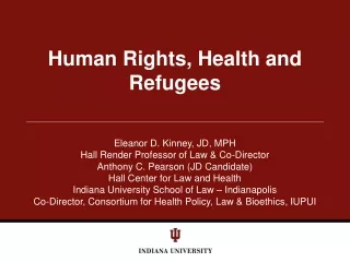 Human Rights, Health and Refugees