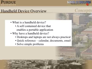 Handheld Device Overview
