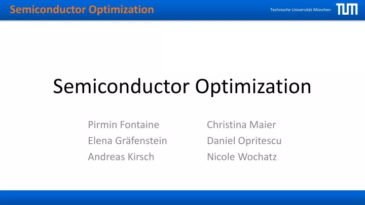 semiconductor optimization