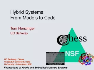 Hybrid Systems:                                      From Models to Code