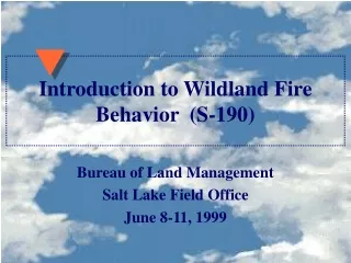 Introduction to Wildland Fire Behavior  (S-190)