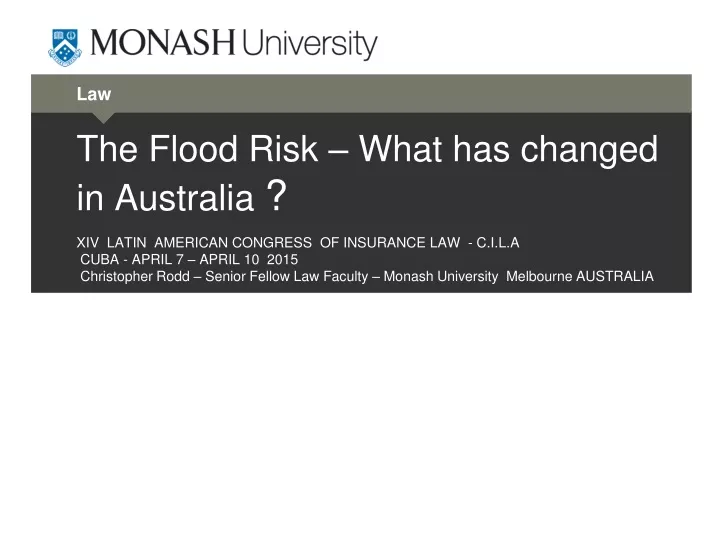 the flood risk what has changed in australia