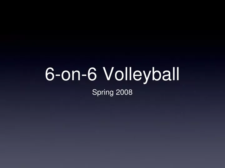 6 on 6 volleyball