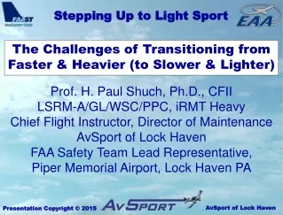The Challenges of Transitioning from Faster &amp; Heavier (to Slower &amp; Lighter)