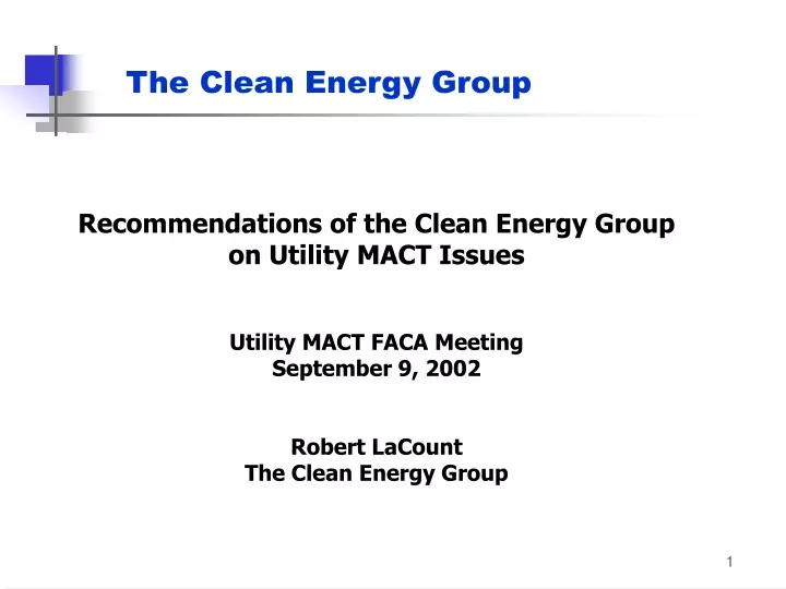 the clean energy group