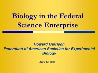 Biology in the Federal Science Enterprise