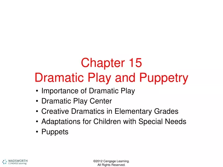 chapter 15 dramatic play and puppetry